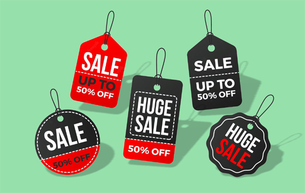 Gloss Coated Tags - Single Side With Black Back Print
